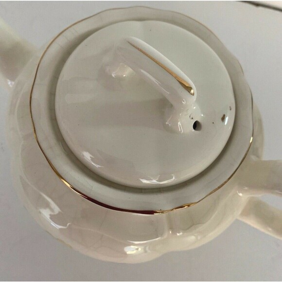 Arthur Wood  England Vintage Round Porcelain Teapot # 5906 Floral Design - Picture 5 of 11